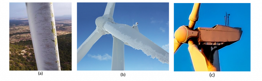 Three example issues on the wind turbines