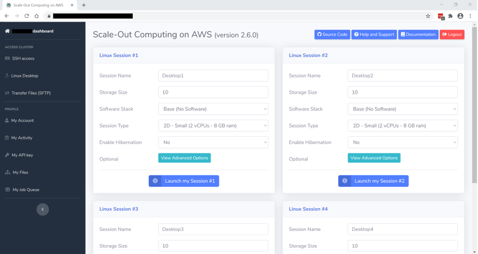 Figure 4: SOCA UI for end users