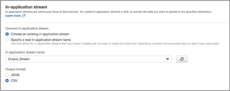 in application stream