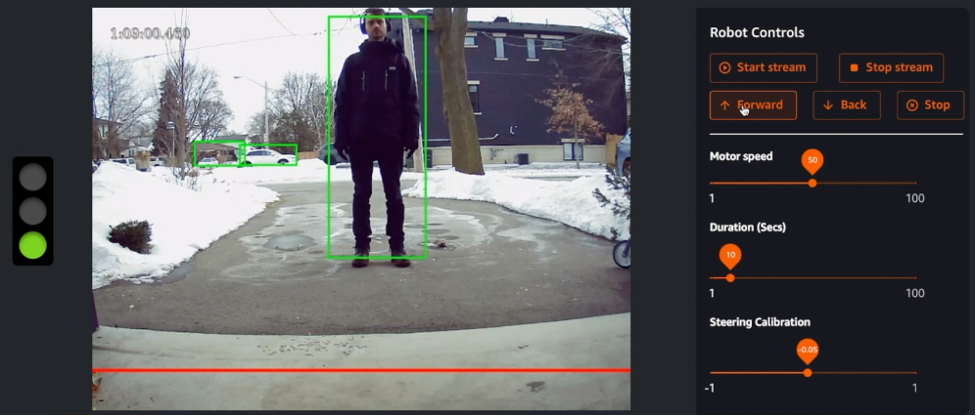 object detection on the robot operator dashboard