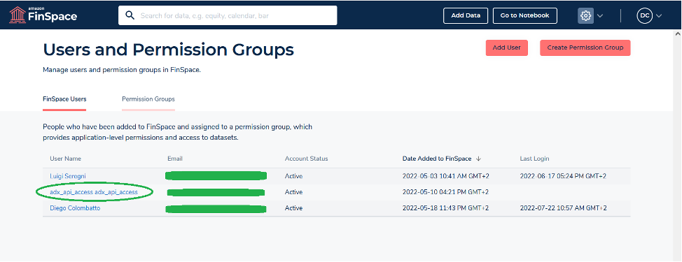 Figure 8: The integration will use this user