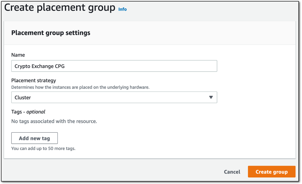 create placement group