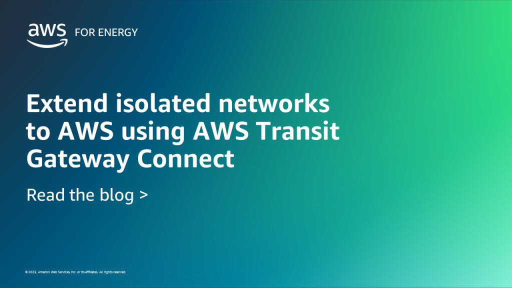 Energy feature card_Extend isolated networks to AWS