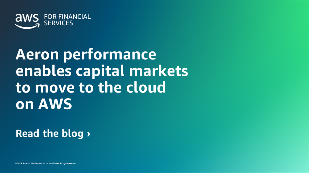 Aeron performance enables capital markets feature card