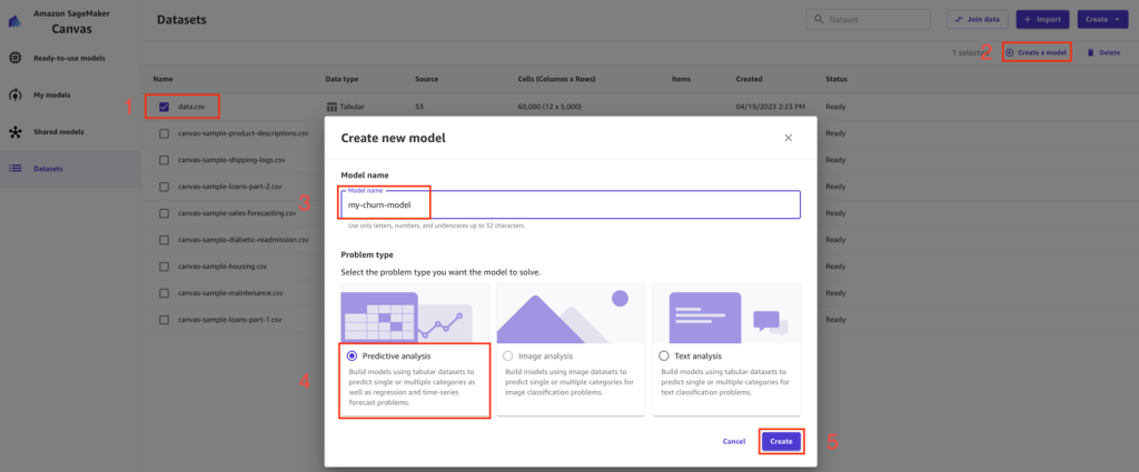 Creating the model object
