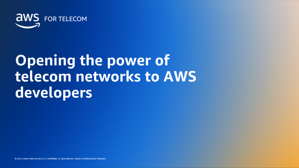 Opening the power of telecom networks to AWS developers feature card
