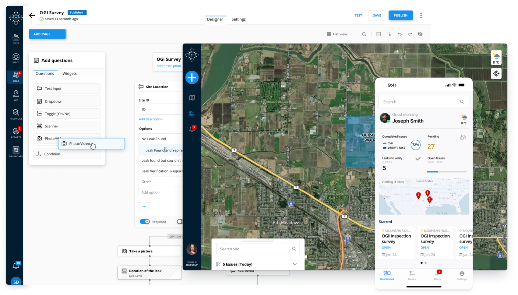 Figure 6. Optical gas imaging survey
