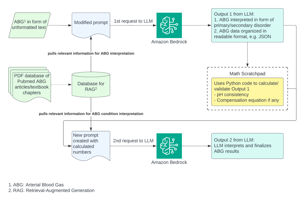  Figure 1. Workflow for using an LLM to analyze ABG results