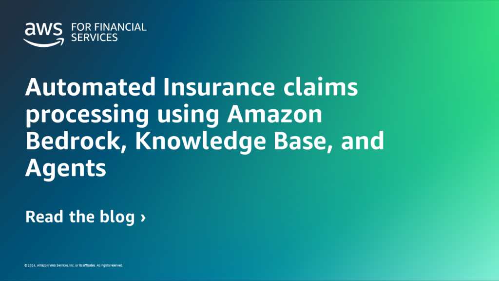 Automated Insurance claims processing using Amazon Bedrock, Knowledge Base, and Agents