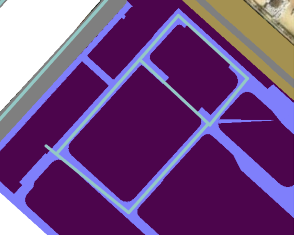 Figure 11. The new road is now part of the available paths