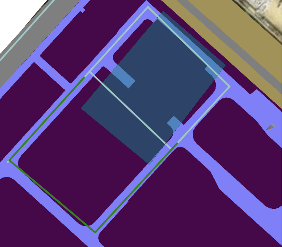Figure 14. New calculated route avoiding a geofence
