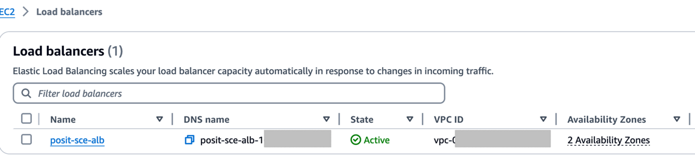 Figure 3 Application Load Balancer DNS name in the AWS Management console