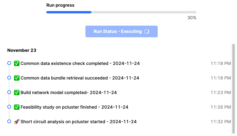 Figure 10. Generator interconnection study web application “Run details” page