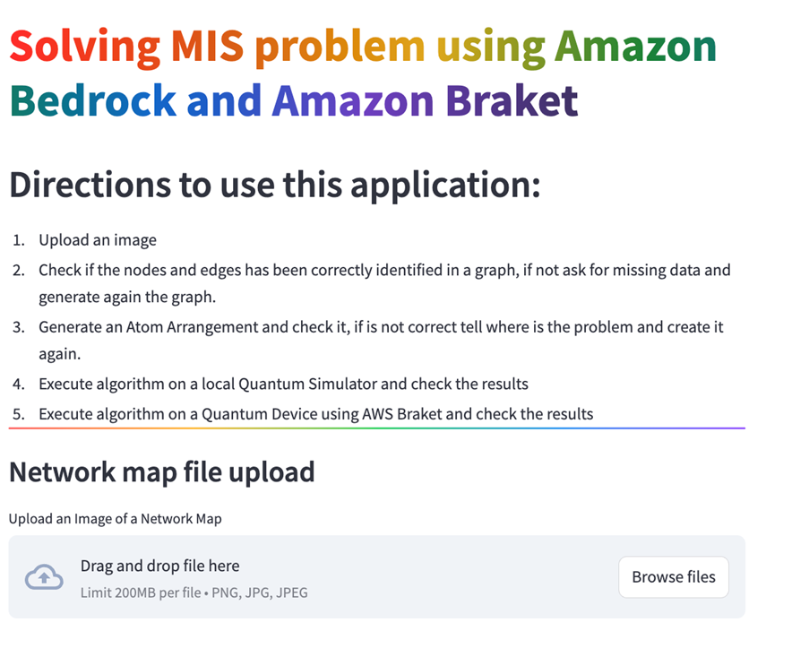 Figure 6: Landing page of the generative-AI application