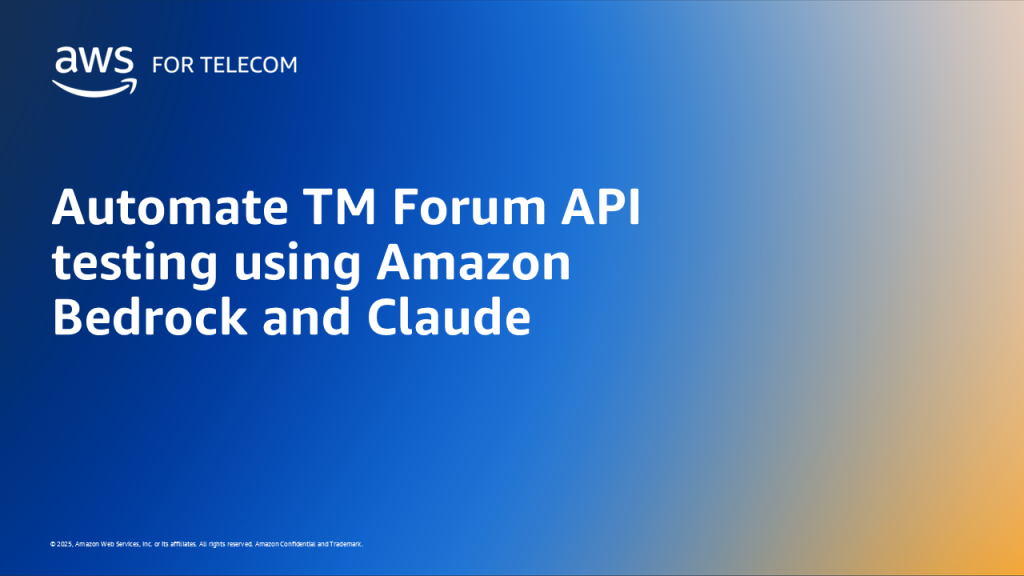 Automate TM Forum API testing using Amazon Bedrock and Claude