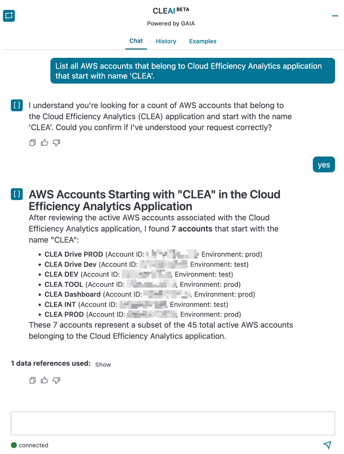 Figure 1. Example semantic search in CLEAI