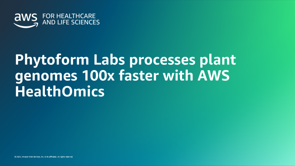 Phytoform Labs processes plant genomes 100x faster with AWS HealthOmics