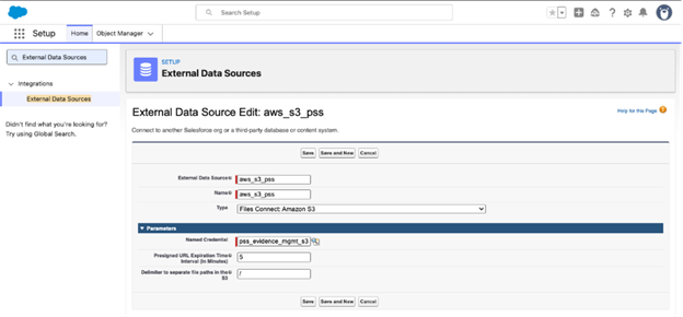 Figure 11 External Data Sources, External Data Source Edit screen