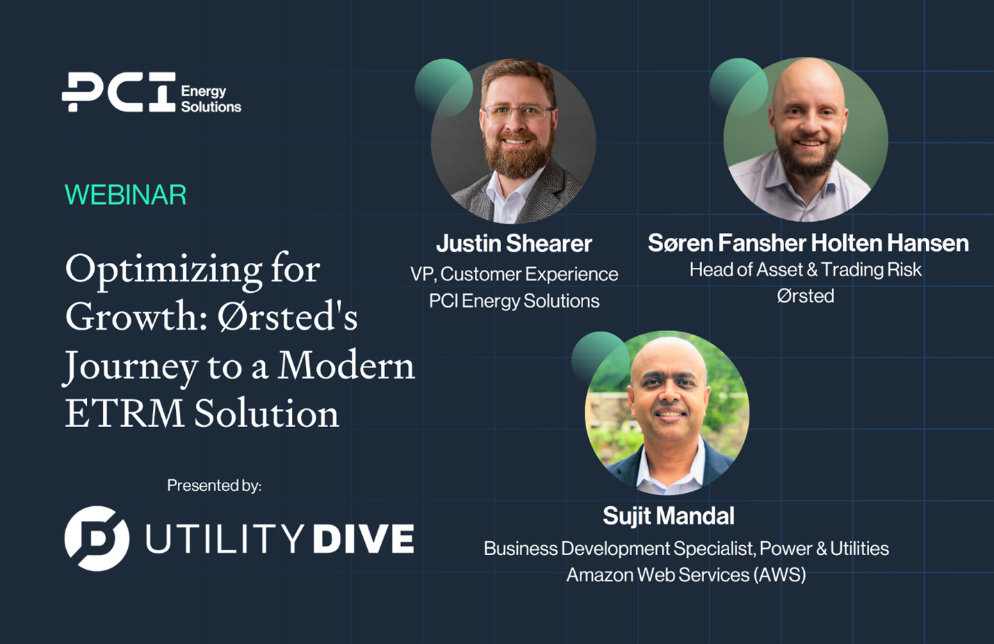 Title slide that says webinar and Optimizing for Growth with speaker photos