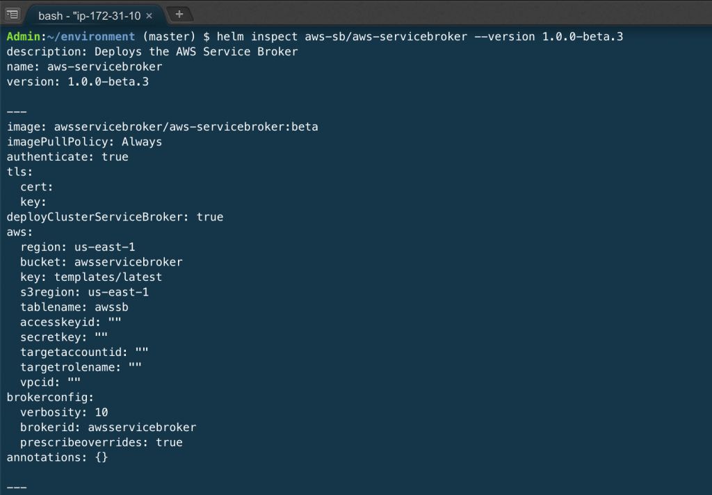 helm inspect aws-sb/aws-servicebroker --version 1.0.0-beta.3.
