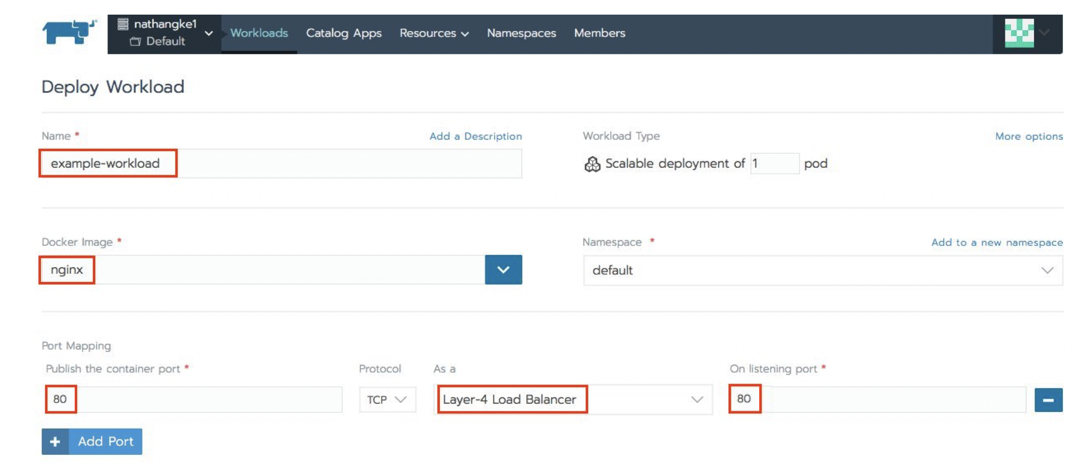 Rancher - adding a port.