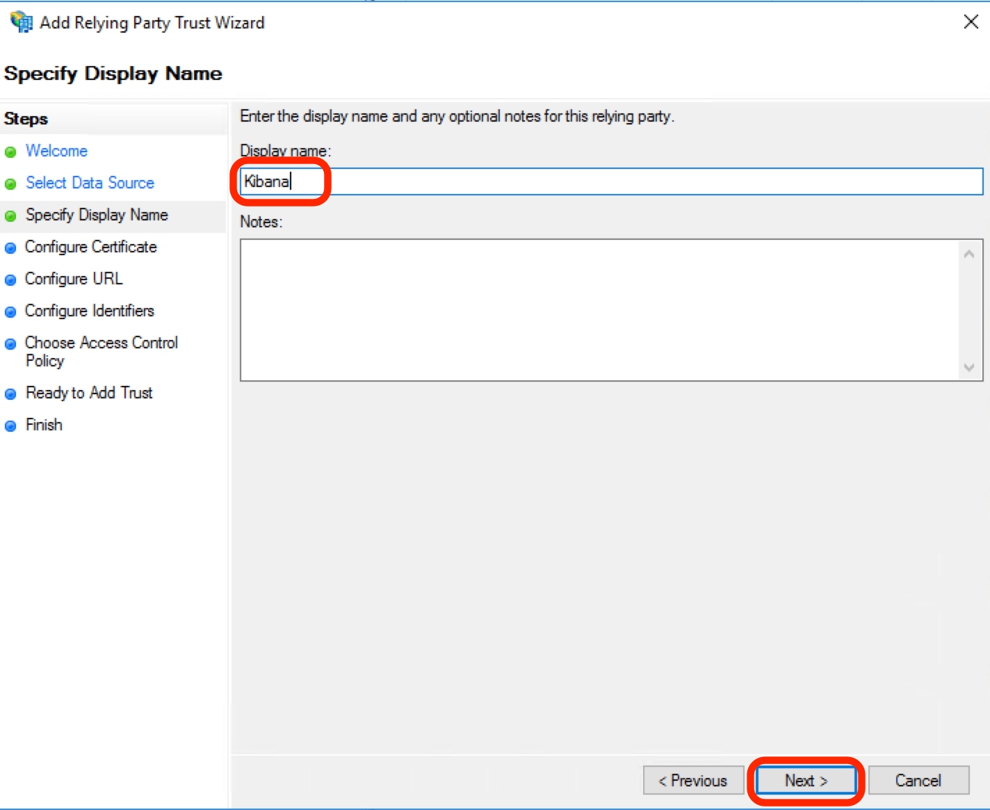 Specify Display Name