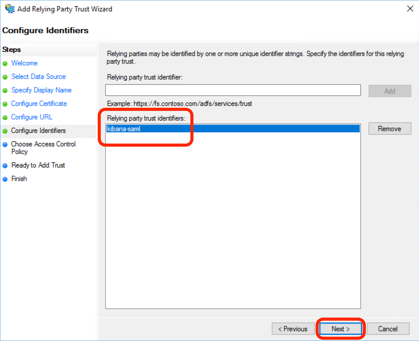 Configure Identifiers