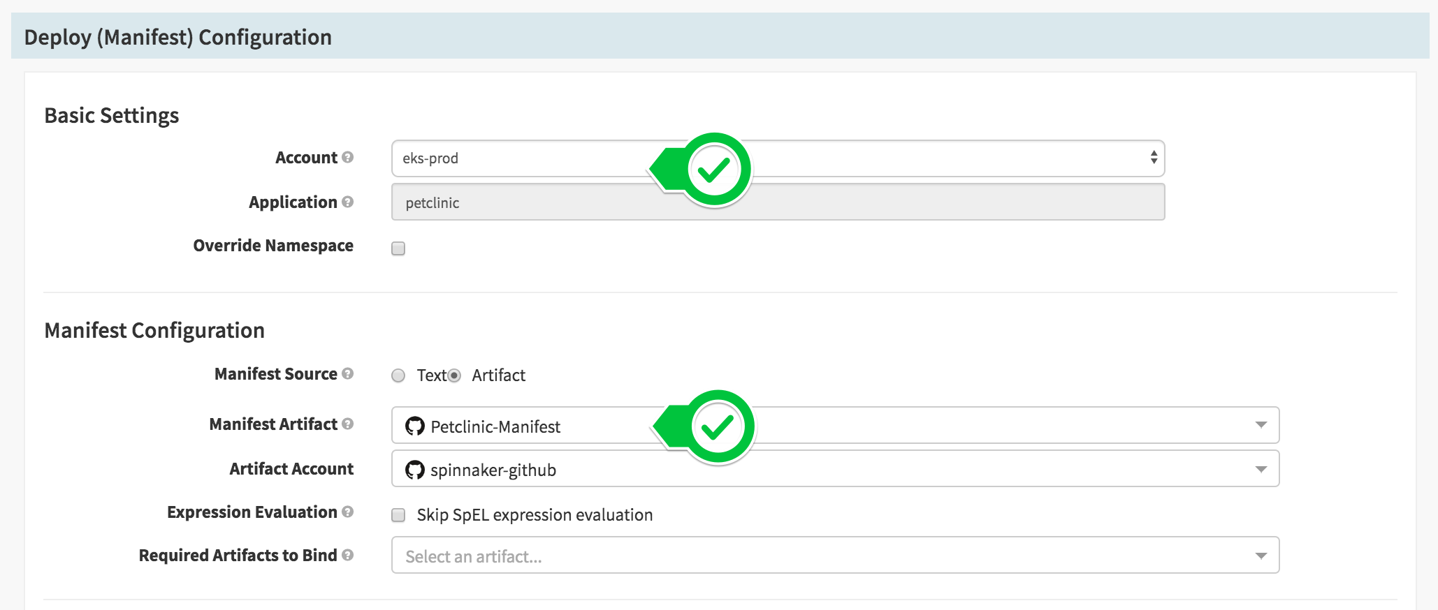 Deploy Manifest Stage