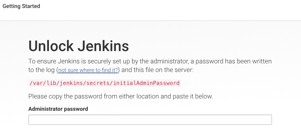 Jenkins admin page