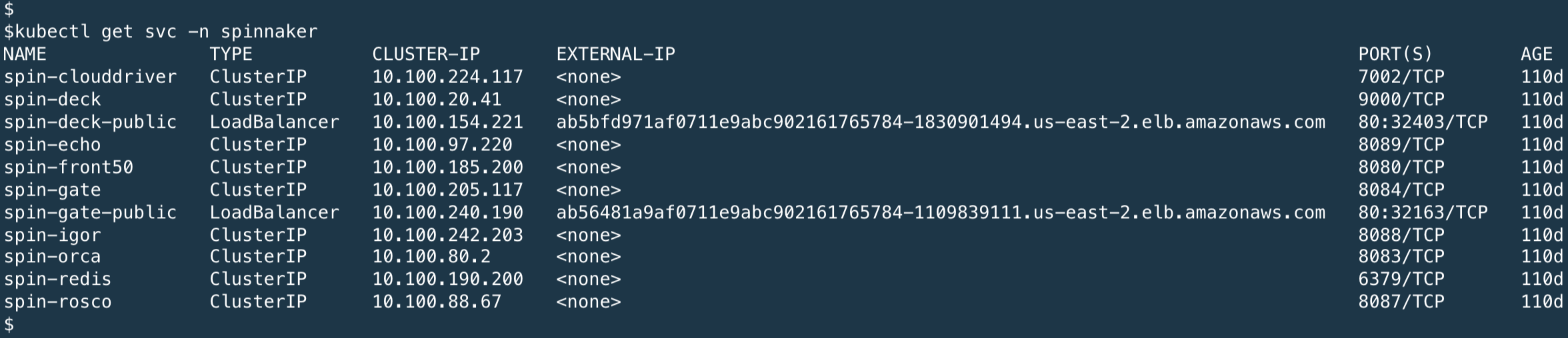 Spinnaker UI endpoints