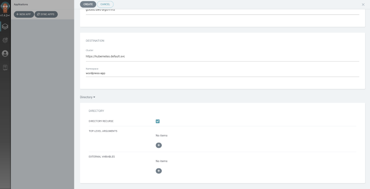 screenshot showing directory settings
