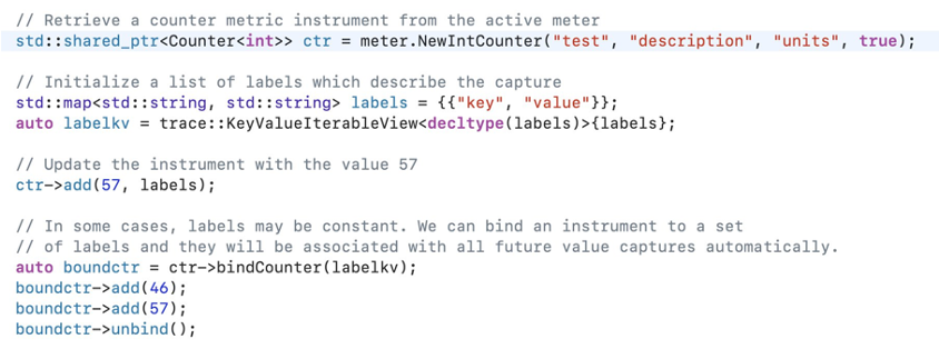 Instrument Use Code Snippet