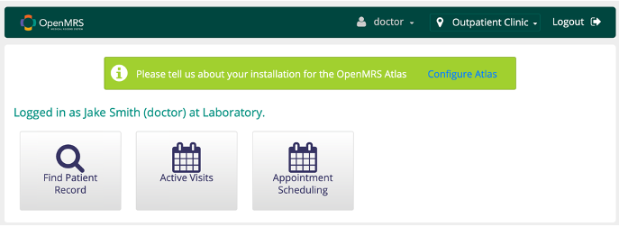 Figure 11: Main login page for a physician or general practitioner.