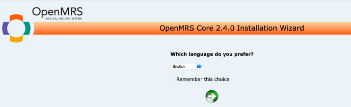 Figure 4: OpenMRS Core 2.4.0 Installation Wizard.
