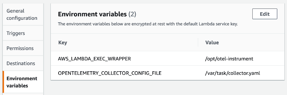 Setting an environment variable to use a custom AWS Distro for OpenTelemetry Collector configuration