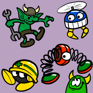 five menacing mechanical characters
