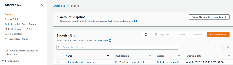 S3 bucket mapping for Nextcloud users