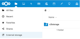 Nextcloud user access to external storage screen
