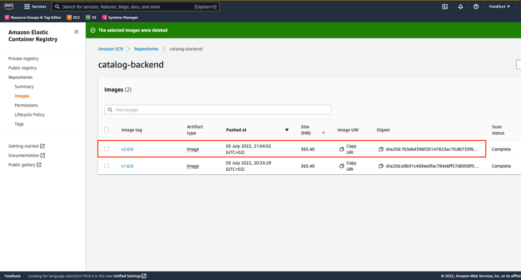 Screenshot of an AWS Account