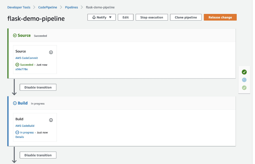 Select Flask demo pipeline