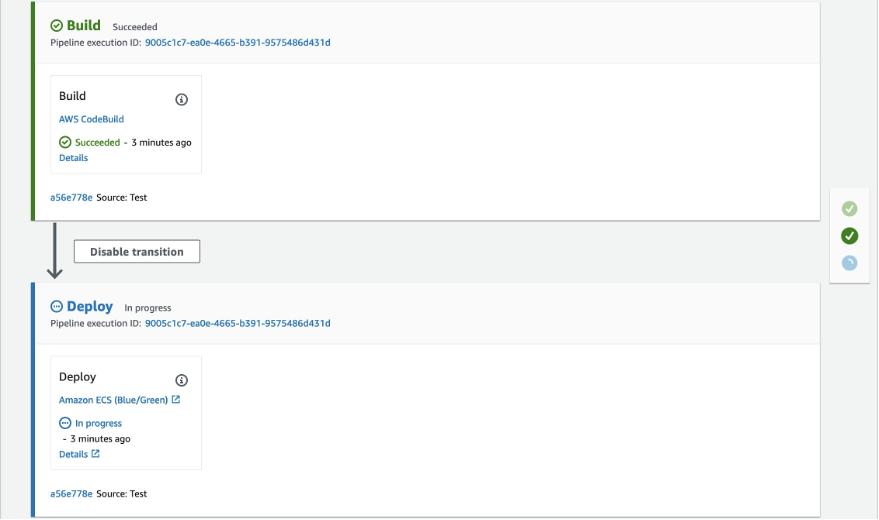 Flask deploy details screenshot in the AWS Console