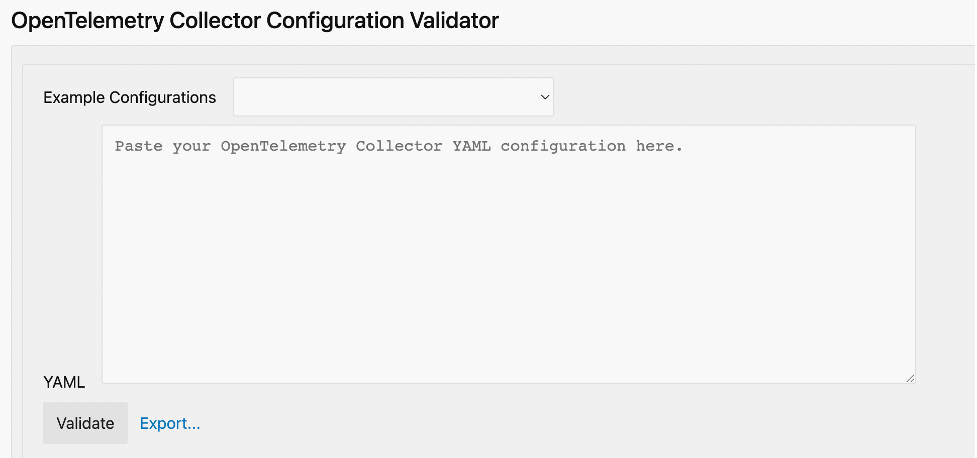 OpenTelemetry configuration validator