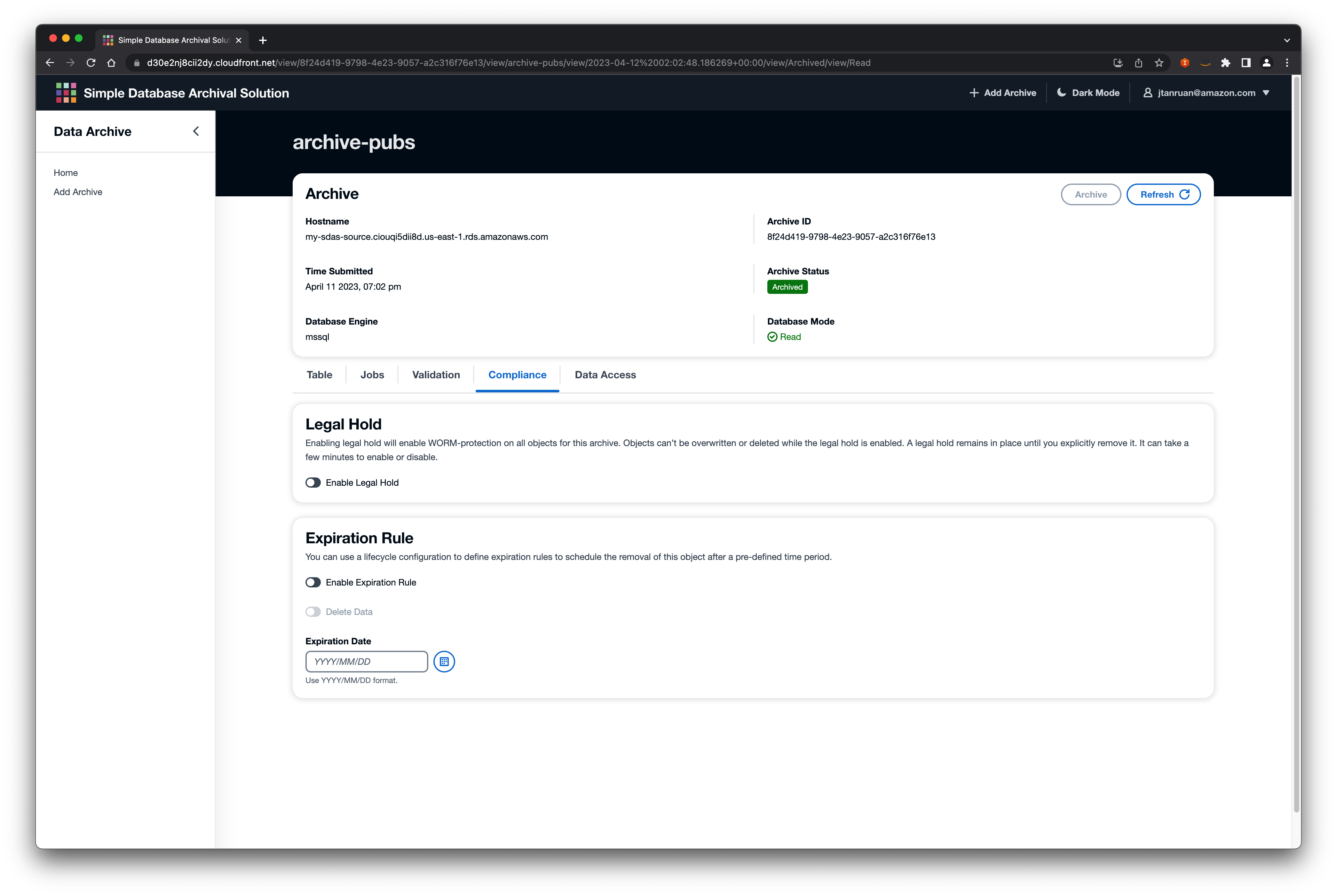 SDAS object lock feature