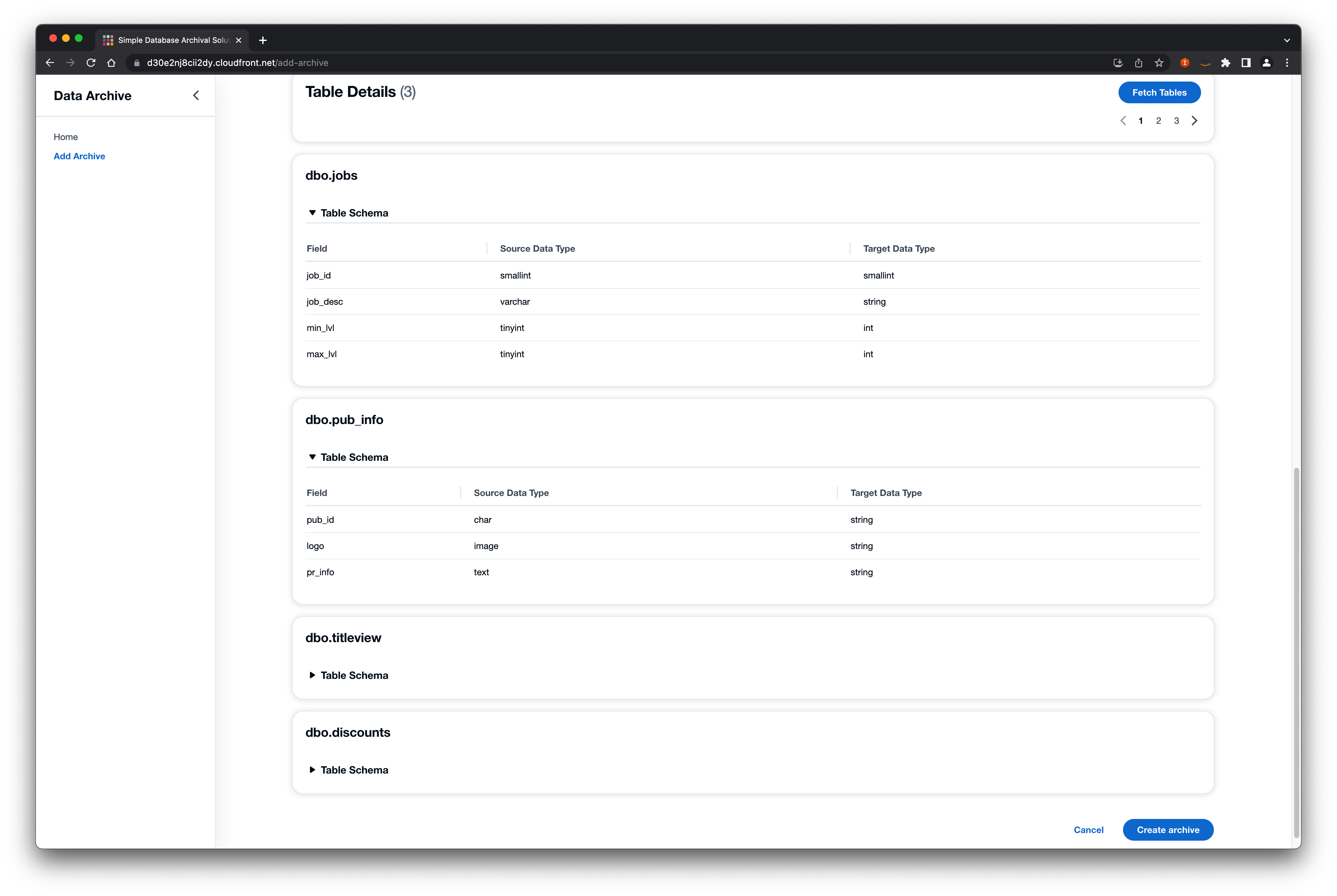 SDAS scheme definition screenshot