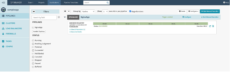 pipepline deployment status