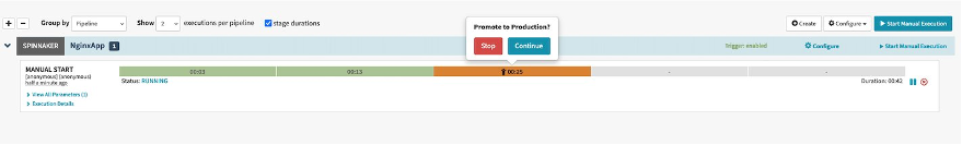 promote to production status screen
