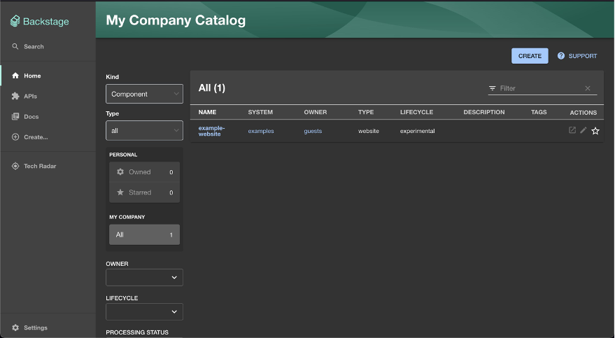 Backstage running locally