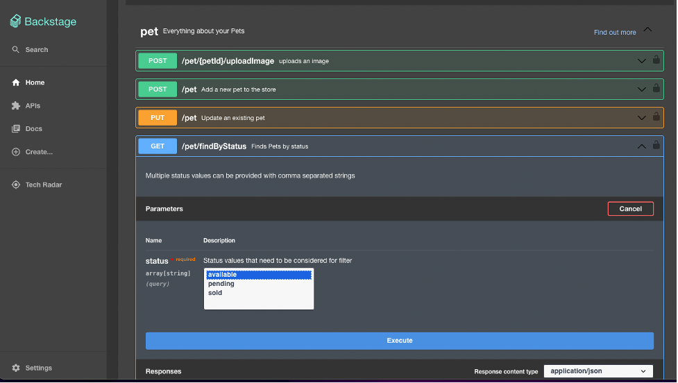 Backstage test resource