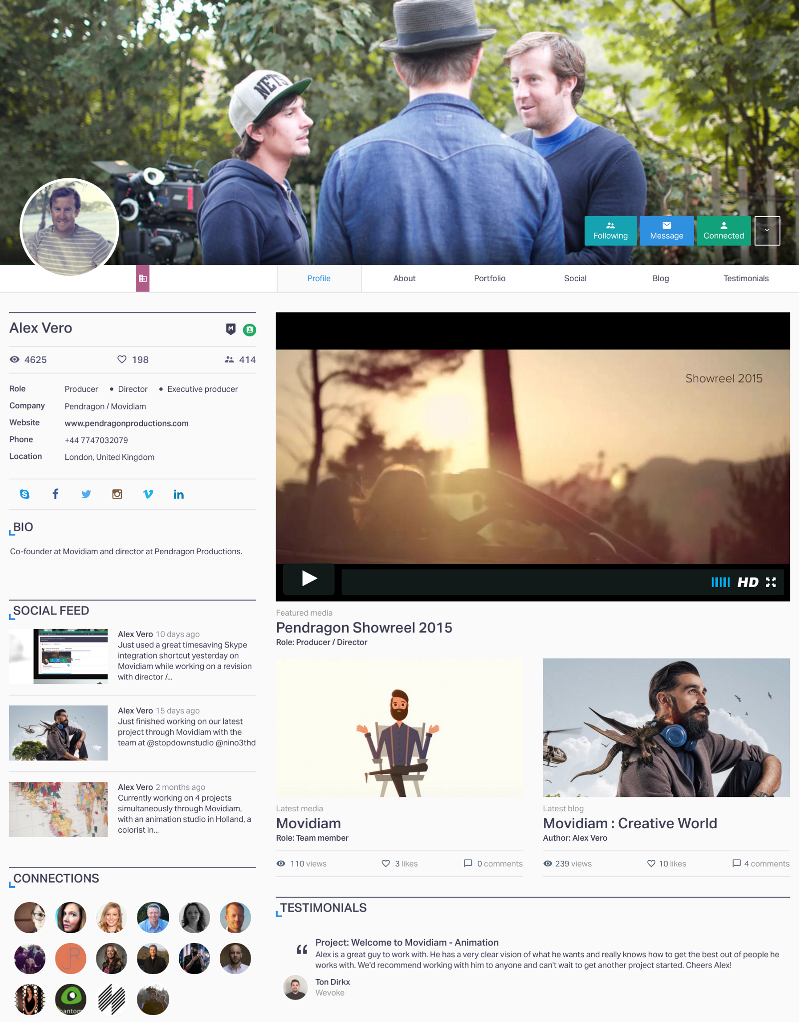 Movidiam dashboard screenshot