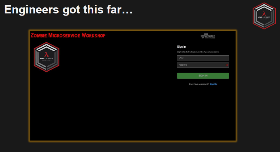 AWS Lambda zombie apocalypse workshop
